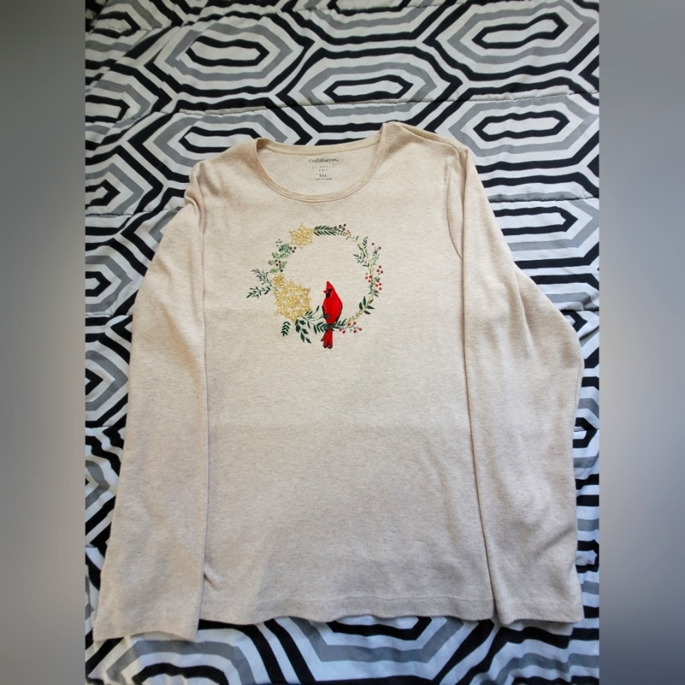 XXL Croft and Barrow long sleeve holiday tee